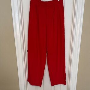 a new day Women’s High Waisted Red Wide Leg Pants